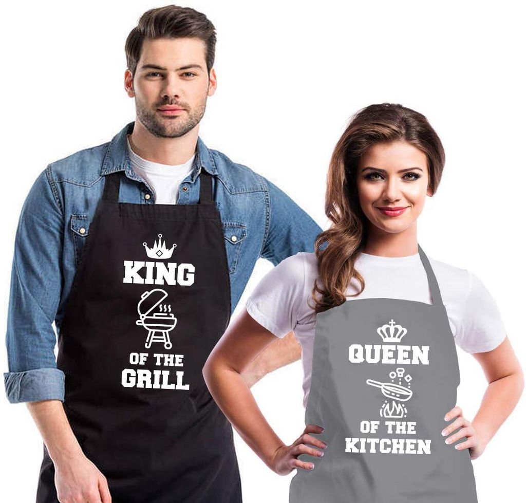 Lustige Partner-Schürzen – perfekt für Geburtstage, Hochzeiten, Weihnachten oder als süßes Geschenk