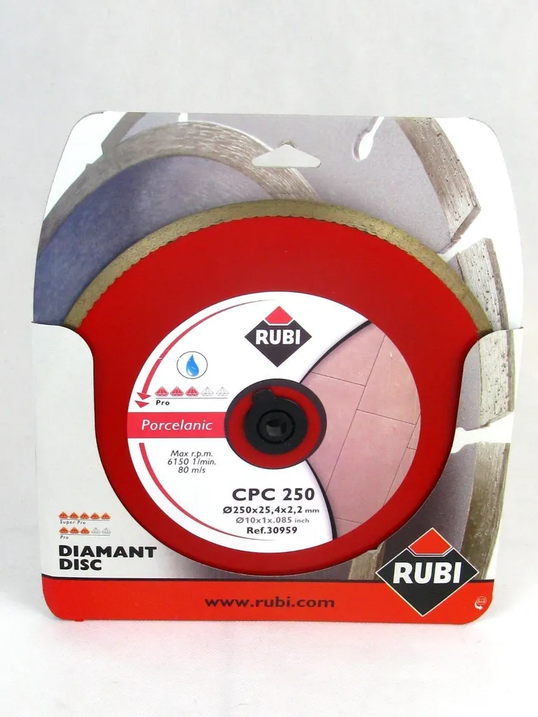 Disque Diamanté RUBI CPC-250 PRO 250mm avec Jante Continue de 20mm