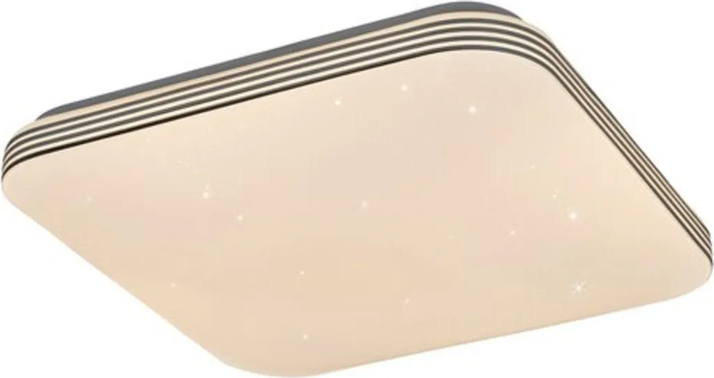 Grand Plafonnier Carré LED 53cm Blanc Naturel pour Salon et Bureau