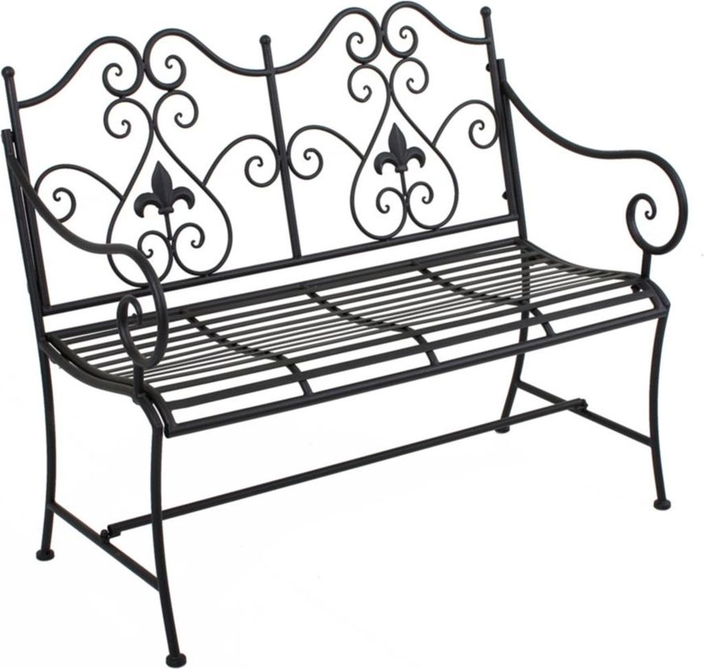 Gartenbank LANZAROTE Sitzbank Metallbank 105cm Terrassenbank verziert