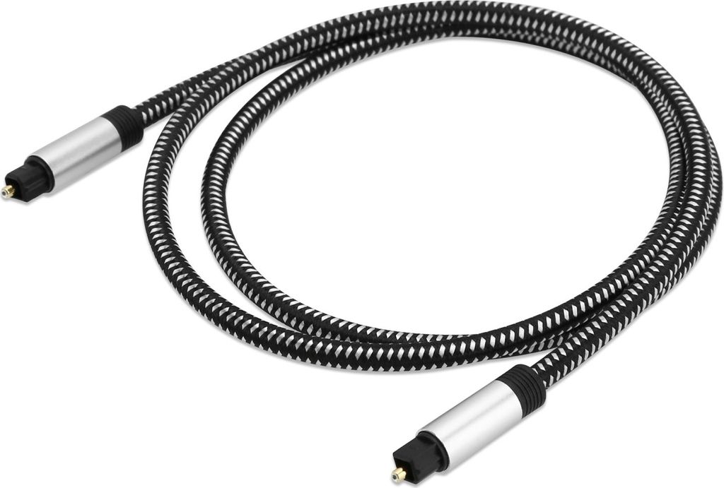 Cadorabo Digitales Audio Kabel Digitales Audio Kabel - 2 Meter in Schwarz Toslink zu Toslink Kabel Optisches