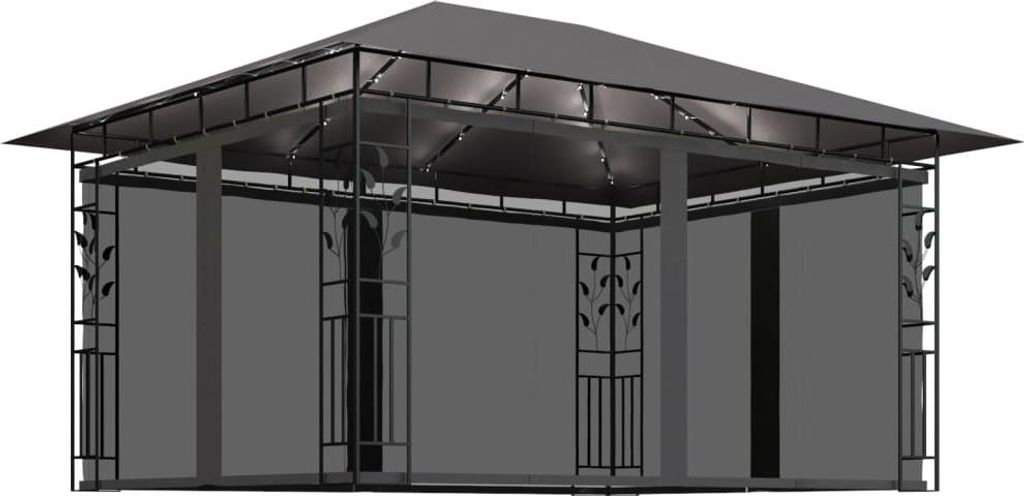 vidaXL Pavillon mit Moskitonetz & LED-Lichterkette Produktbild 