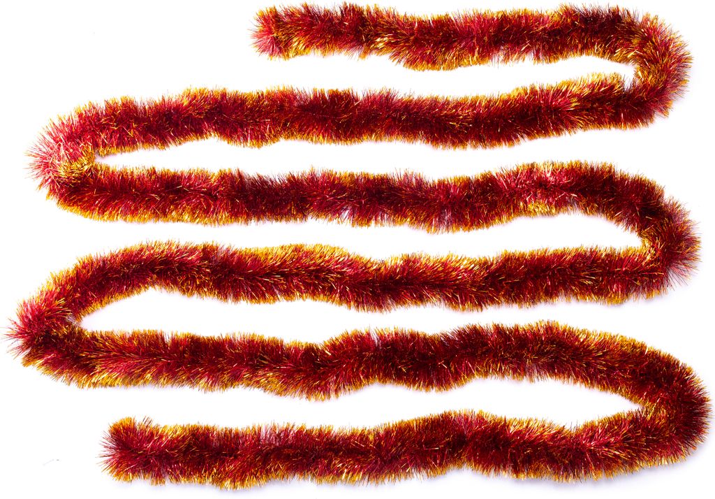 Girlande Lametta Doxa Rot-Gold Ø 70 mm x 6 m