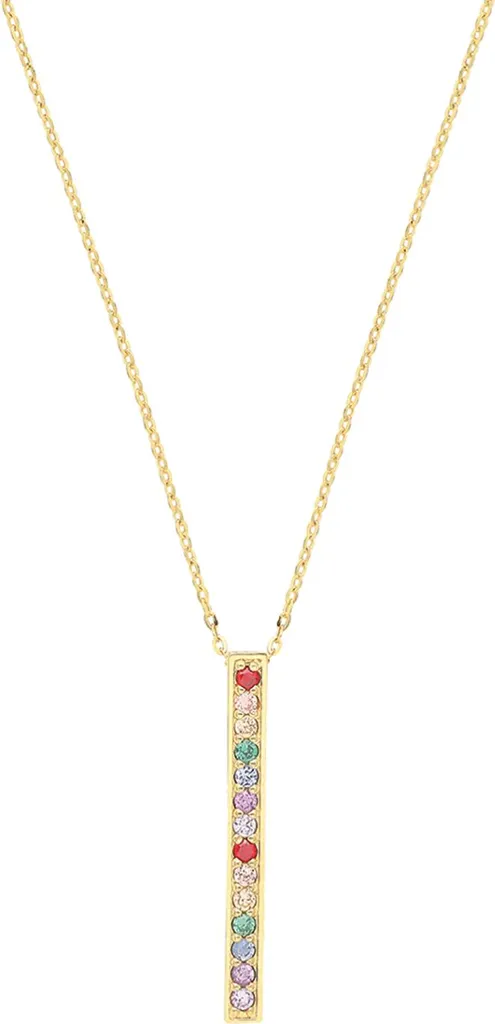 Pendentif Femme en Or et Oxyde de Zirconium avec Chaîne de 46cm