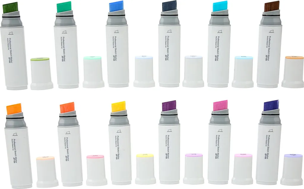 Pennarelli Decorativi 12 Colori Punta Larga per Legno e Vetro