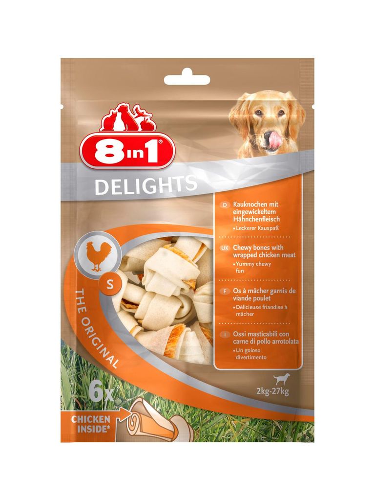 6x 8in1 Delights Kauknochen S - Beutel