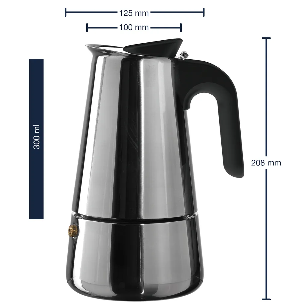 Cafetière Leonardo 0,3L Caffe L018772 avec Piston Inox de Précision