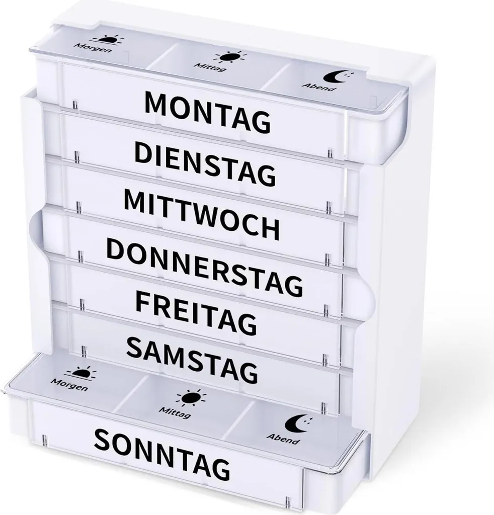 Organizer Medicine 7 Giorni per Anziani | 3 Momenti al Giorno | Sicuro
