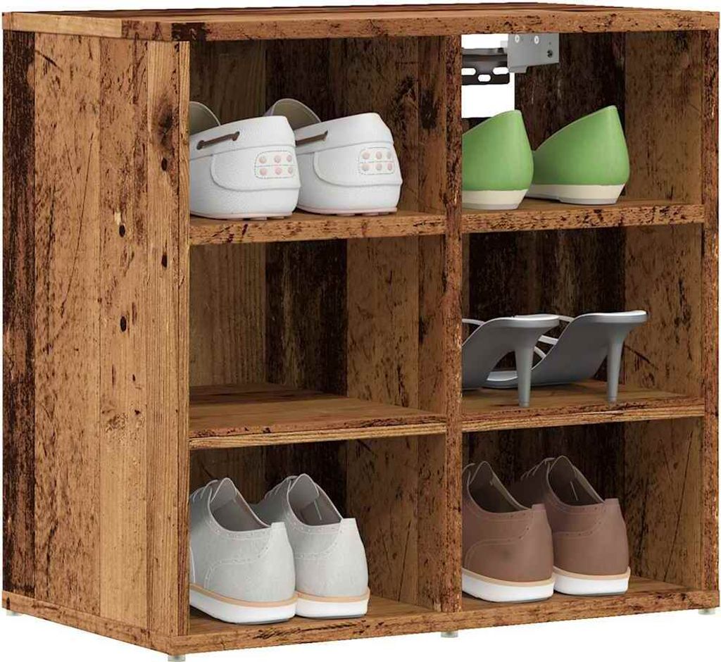 Schuhschränke 2 Stk. Altholz-Optik 52x30x50 cm - Nachttische & -schränke 857034