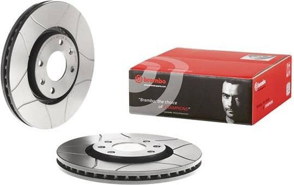 BREMBO 09.8760.75 Bremsscheibe OE 3557911 kompatibel mit Partner, 5008, 308, 307, 3008, 208, 207, 206, 2008, 1007, Crossland X