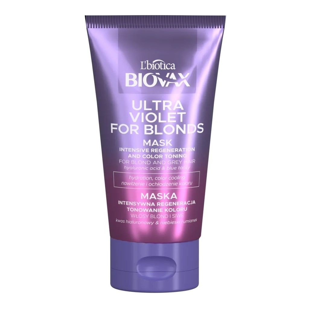 Biovax Ultra Violet Intensive Regenerating Clay Mask for Blonde and Grey Hair 150ml