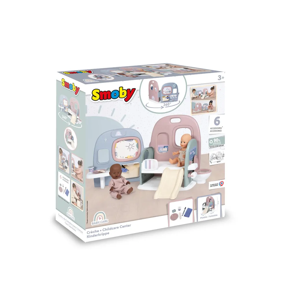 Chambre de poupées Smoby Baby Care - Set de jeu 3-en-1 multifonction - 7