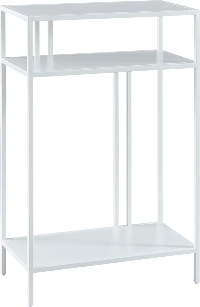 Console Kumlinge métal blanc 55x30x85 cm pour gagner de la place chez soi