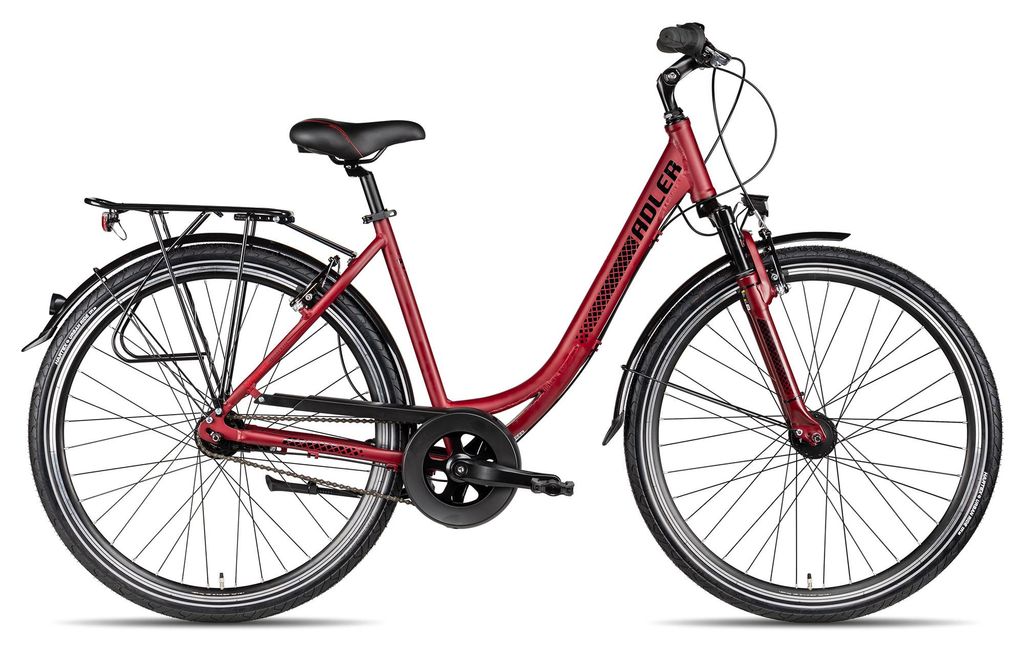 Adler Verona NEXUS Wave Damen-Citybike mit 7 Gängen & Rücktritt 28 Zoll Rot 50 cm