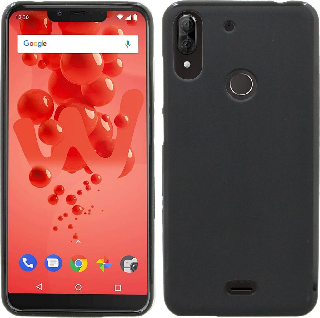 Wiko View 2 Plus Silikon Hülle Cover Case Schwarz