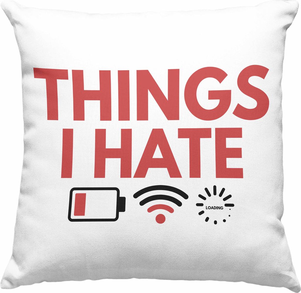 Trendation - Things I Hate Wlan Batterie Leer Laden Zeichen Geschenkidee Jungs Jungen Kinder (Blau)