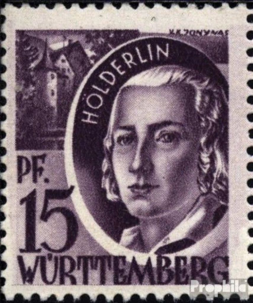 Briefmarken Franz. Zone-Württemberg 1947 Mi 5III, Punkt unten im W (Feld 51) postfrisch Freimarke