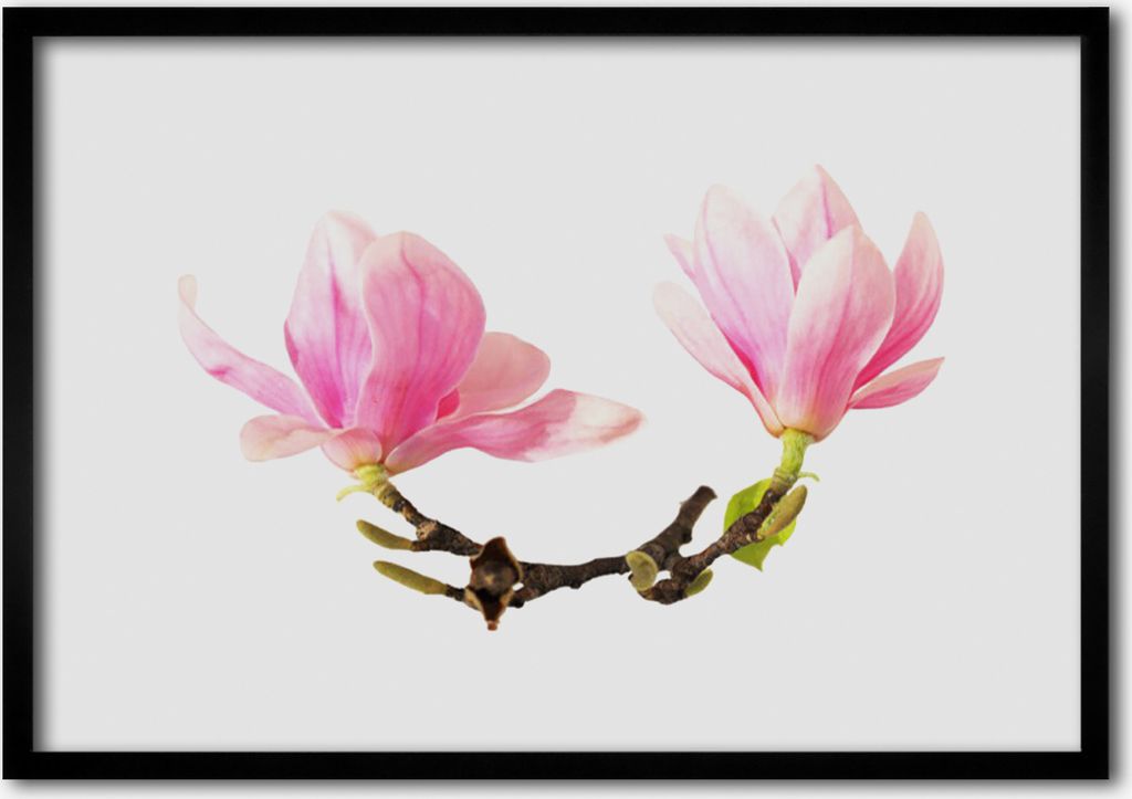 Bild 100x70 MDF-Rahmen Wandkunst Flowers On The Wall