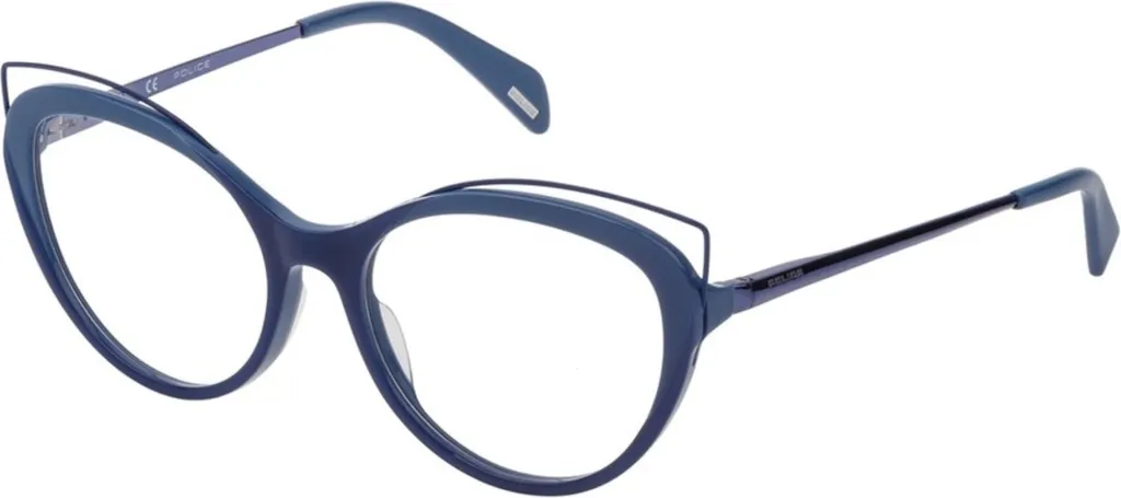 Lunettes de vue Police VPL930 5407B1 monture rectangulaire bleu marine