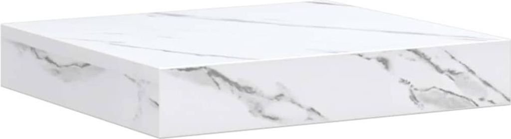 Wandregal Weiß Marmor 23 x 23,5 x 4 cm Holzwerkstoff
