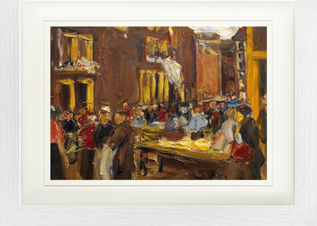Max Liebermann Gerahmtes Bild Mit Edlem Passepartout | Wand-Bilder | Im Bilderrahmen - Judengasse In Amsterdam, 1905 (30 x 40 cm)