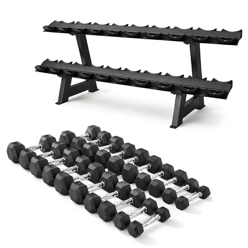 Sada činek PH Fitness Hexa 2–20 kg s držákem – 220 kg Obrázek produktu 