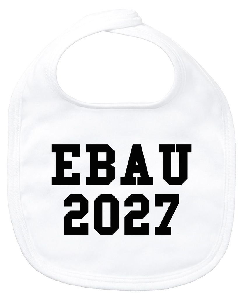 Huuraa Baby Lätzchen EBAU 2027 Abschluss Spanien White Klettverschluss Baumwolle Latz Geschenkidee