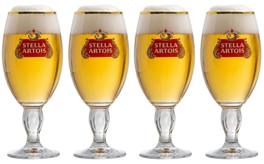 Sklenice na pivo Stella Artois – kalich – 330 ml – 4 kusy Obrázek produktu 