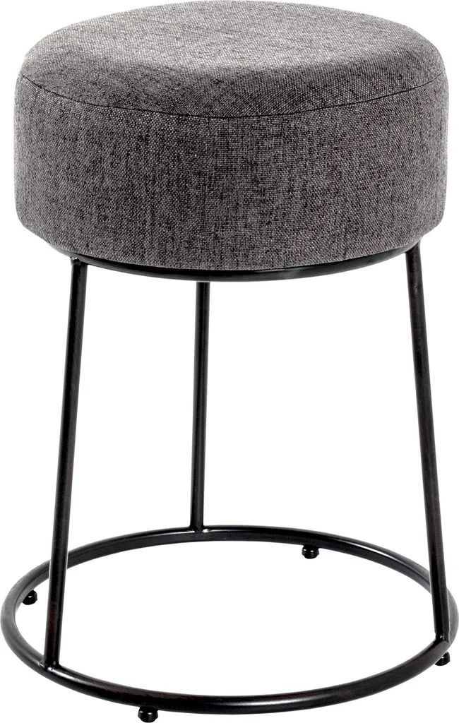 Pouf Stable en Métal et MDF Anthracite - Solution Assise Gain de Place