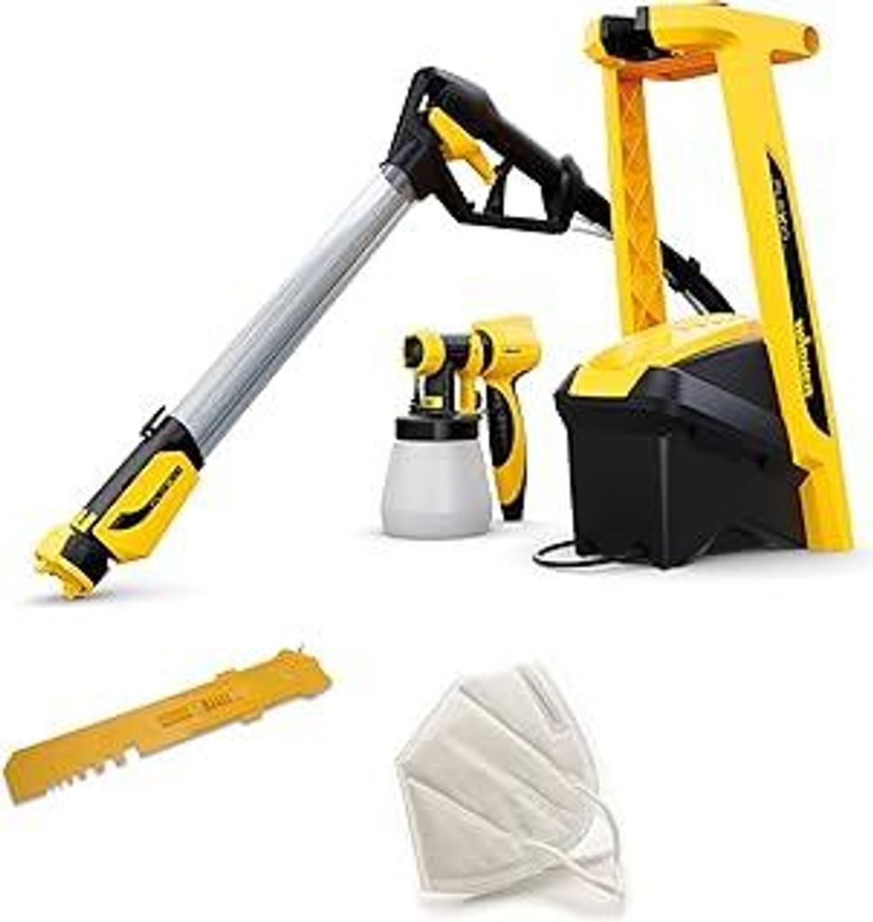 WAGNER Farbsprühsystem W 950 FLEXiO für Wand- und Latexfarben, Lacke & Lasuren im Innen- & Außenbereich, 15 m²-5 min, Behälter 800 ml, 630 W, ...