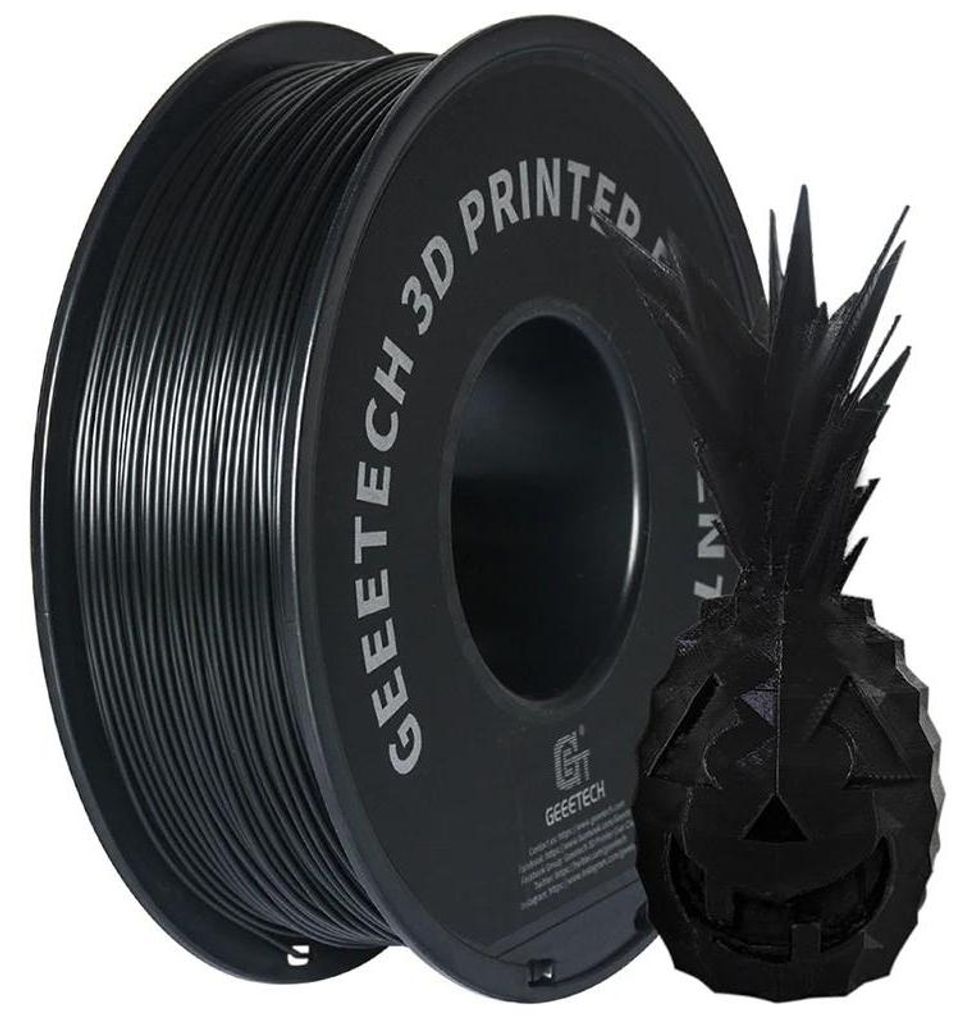 PLA Filament für 3D-Drucker - Filament 1,75 mm - Spule 1 kg - Maßtoleranz ±0,03 mm - Kompatibel mit FDM/FFF - Schwarz