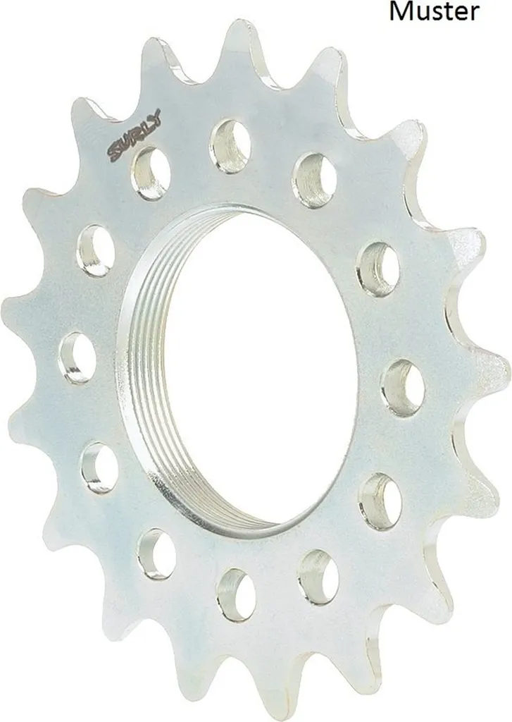 Pignon en Acier Surly 19 Dents Argent 1/8 pour Moyeu Fileté de Piste