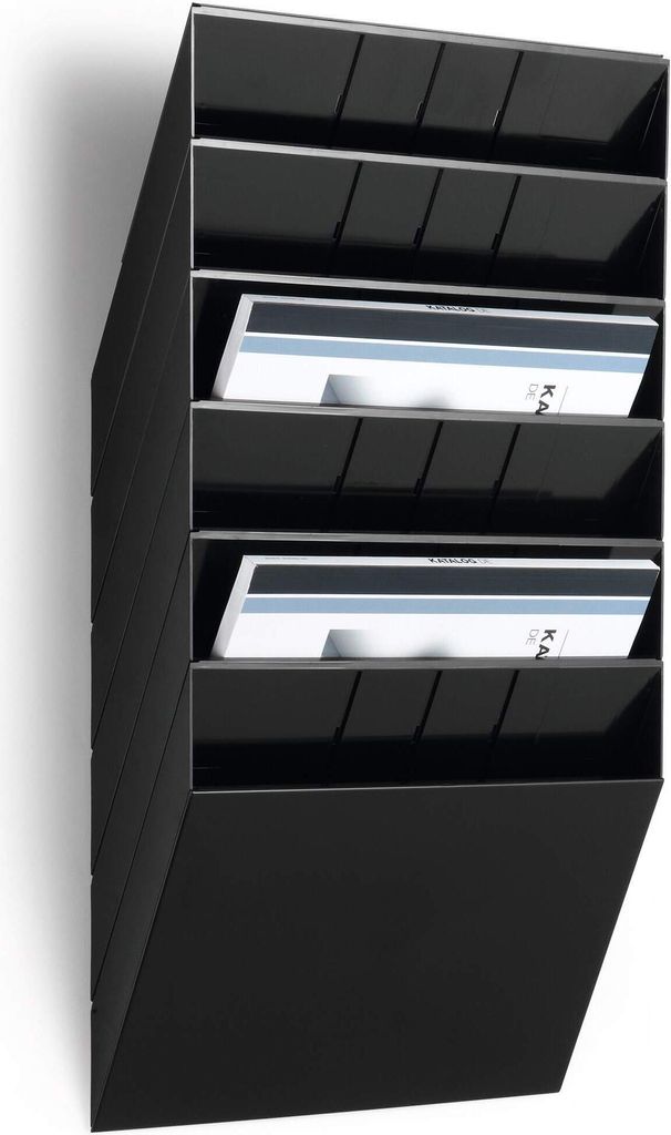 DURABLE Prospektspender FLEXIBOXX 6 A4 quer 6 St., schwarz Produktbild 