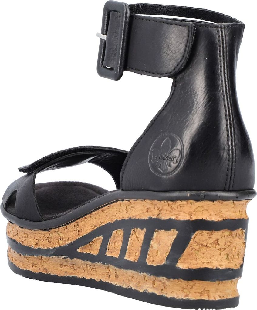 Rieker Damen Keilsandalette schwarz Produktbild 7