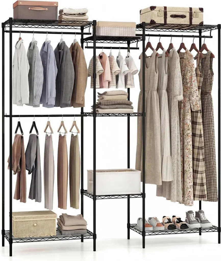 Armoire portable noire fixation en L et horizontale - Structure stable