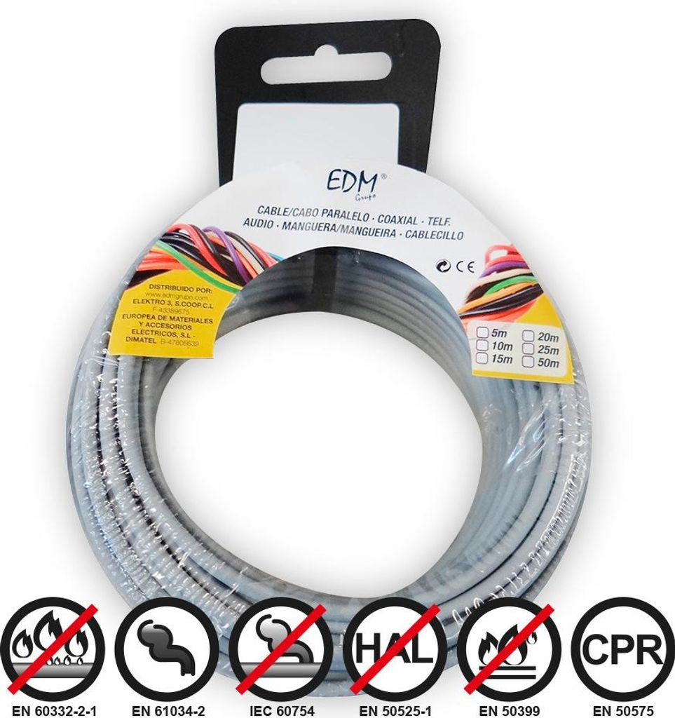 Kabel EDM 28469 Grau 2,5 mm 20 m