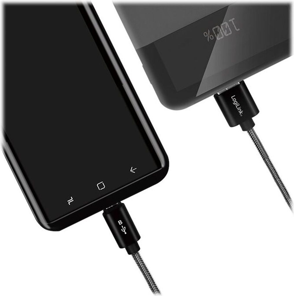 LogiLink CU0132, 1 m, USB A, Micro-USB A, USB 2.0, 0,48 Gbit/s, Grau