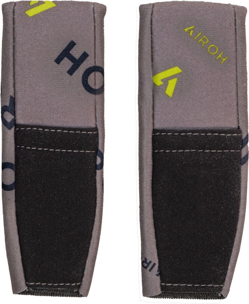 Graue gelbe Riemenabdeckung für den Airoh Twist 3 Helm in Produktbild 