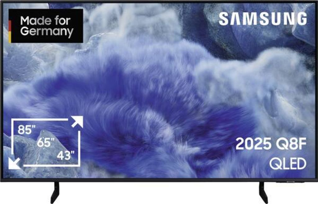 Samsung QLED smartTV GQ50Q8FAAUXZG 50 Zoll Fernseher 4K AI Upscaling HDR 10+ Titangrau