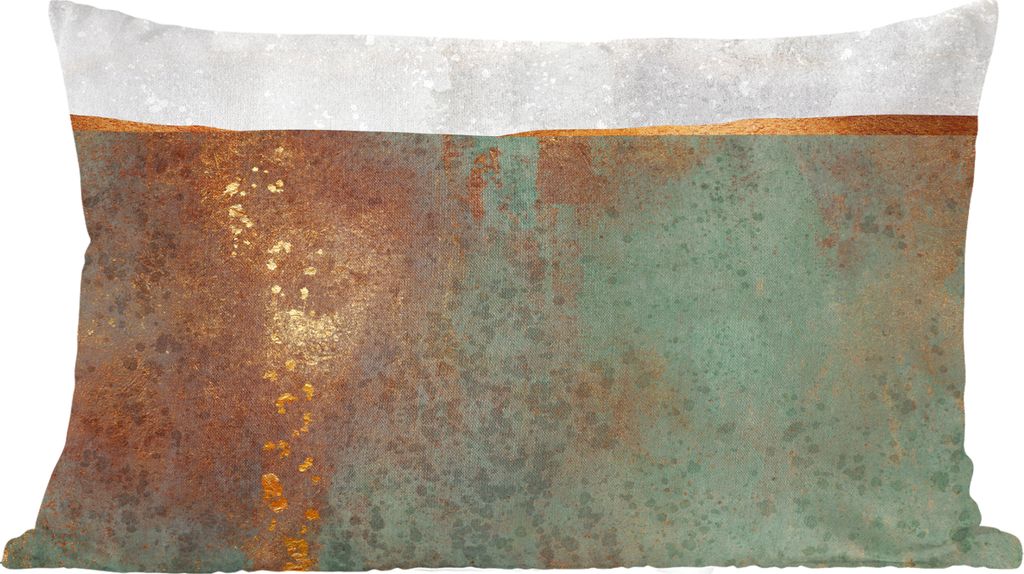 MuchoWow Zierkissen Sofakissen Wohnzimmer Dekokissen 50x30 cm Abstrakt - Luxus - Gold - Wohnzimmerdekoration - Polster mit Photo