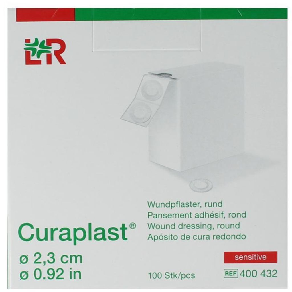 Curaplast Sensitive Wondpleister rond 2.3cm (100 stuks) Productafbeelding 