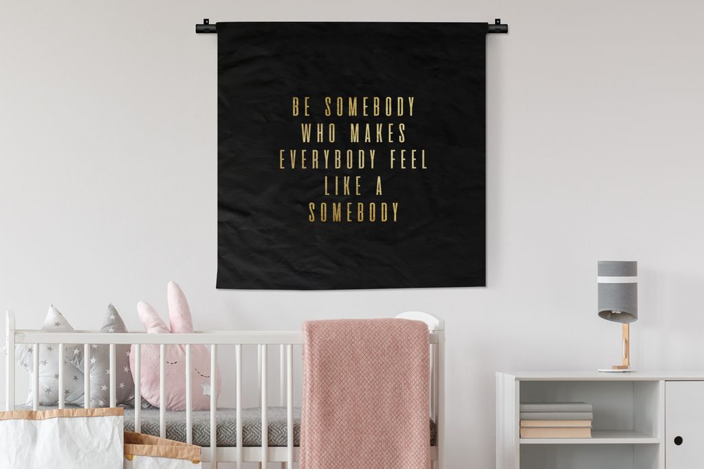 MuchoWow® Wandteppich Wandbehang Zitate - Sprichwörter - Produktbild 
