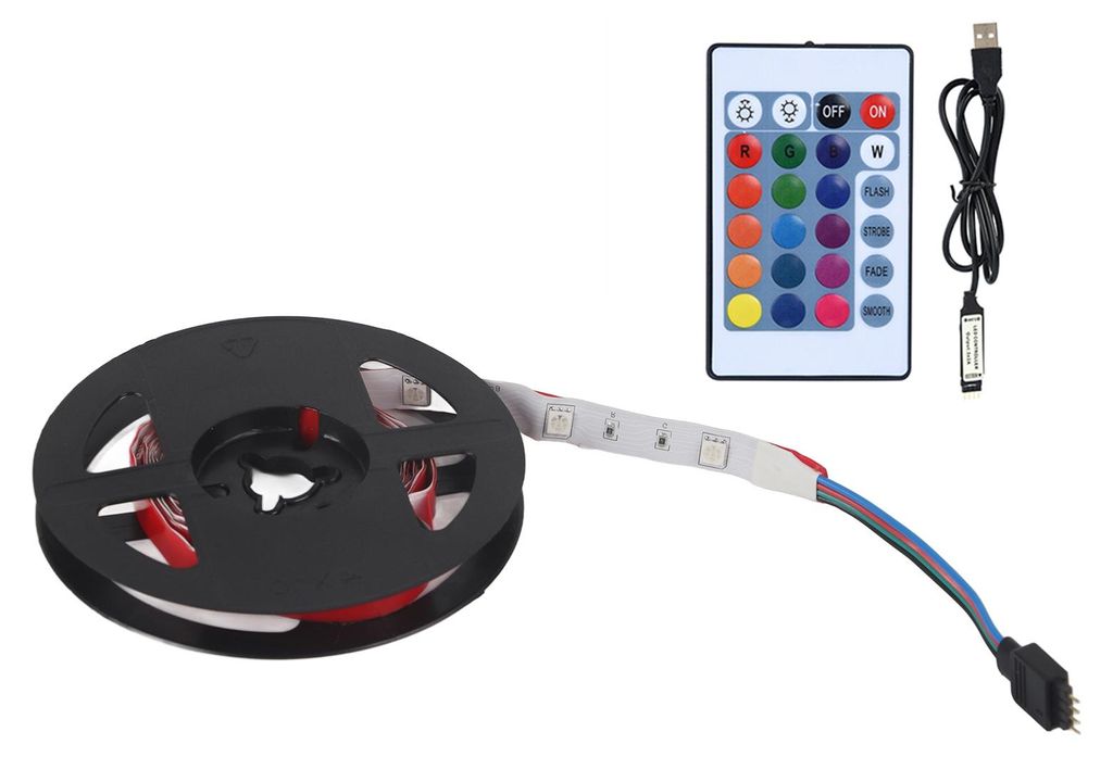 DC 5V USB-LED-Streifen 5050 RGB Flexible LED für TV-Hintergrundbeleuchtung 1m 30