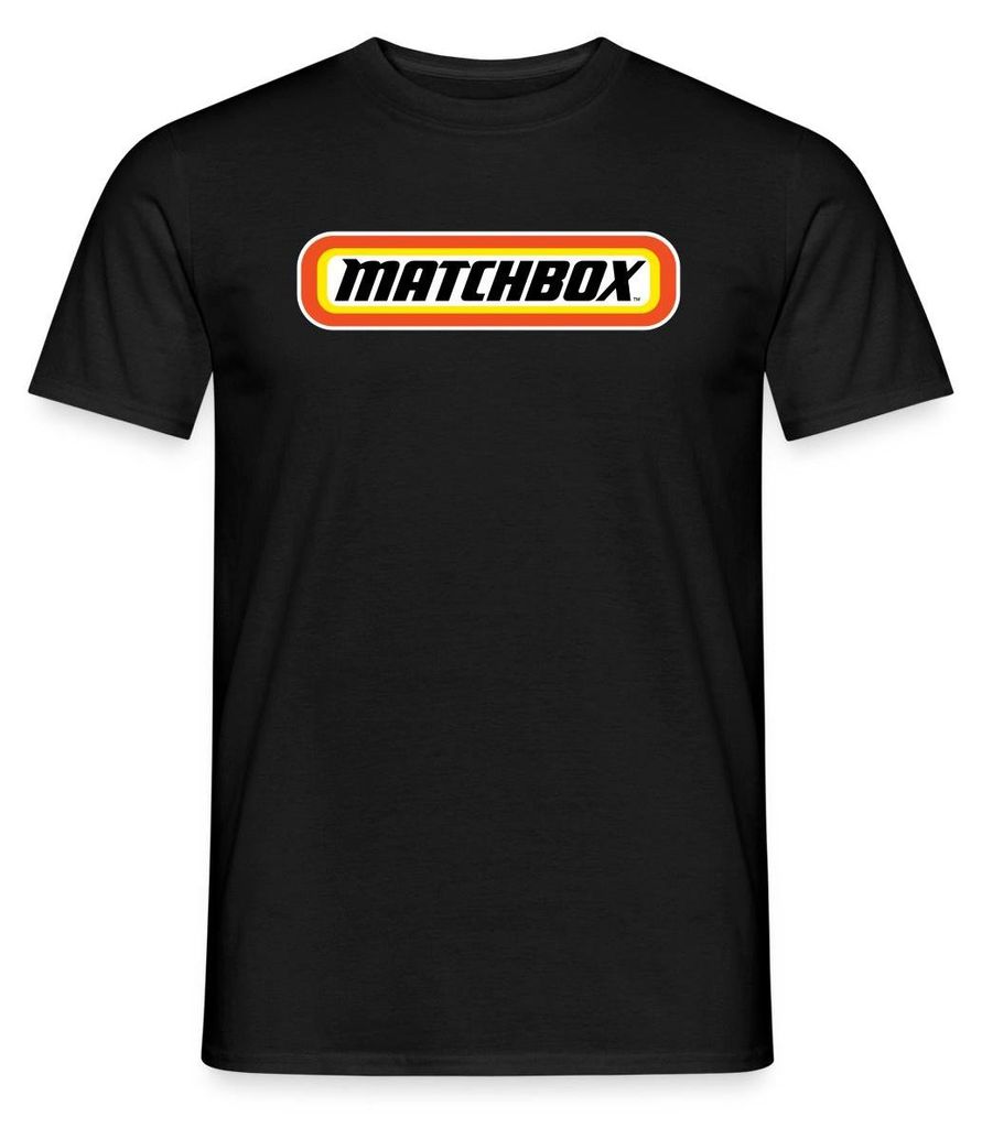 Spreadshirt Matchbox Offizielles Logo Orange, Gelb & Schwarz Männer T-Shirt, L, Schwarz