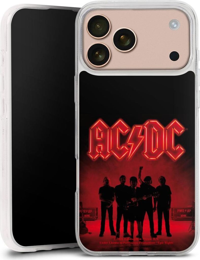 DeinDesign Handyhülle für Apple iPhone 17 Pro Max Silikon Hülle Case Smartphone Schutzhülle ACDC Band Offizielles Lizenzprodukt