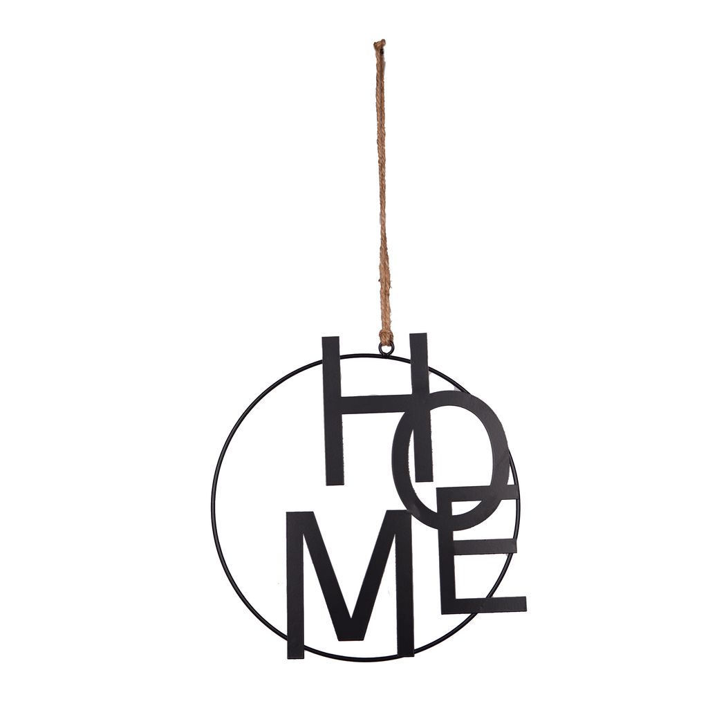 UNUS Deko Aufhänger Wanddeko mit HOME Motiv in schwarz aus Produktbild 