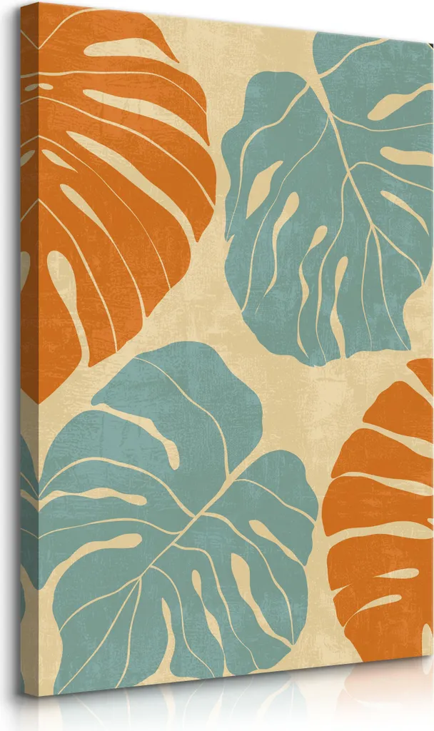 Decorazione Parete Monstera Boho 70x100 - Quadro Tela Natura Moderna