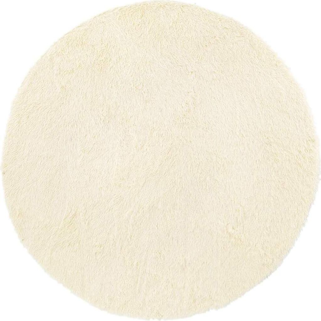 vidaXL Teppich Shaggy Hochflor NAVARRA Creme 240x240 cm Polyester