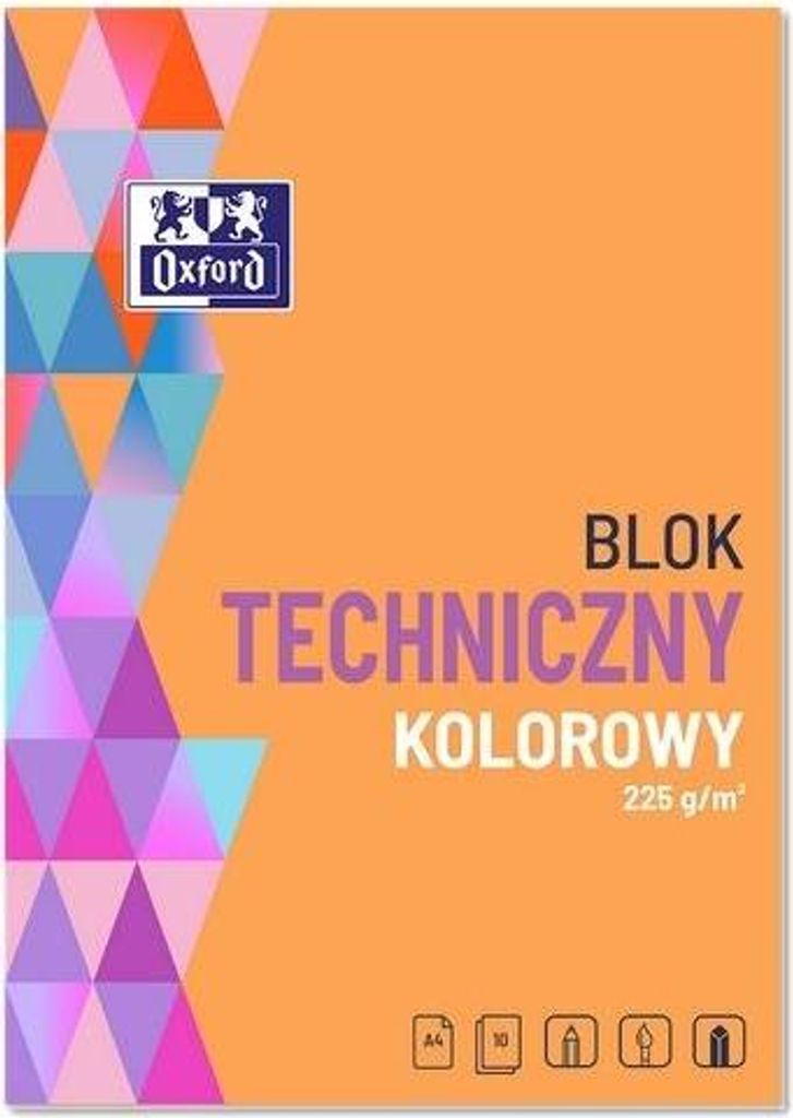 Technischer Block A4/10K 225G Farbe (20 Stück) OXFORD