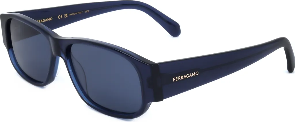Ferragamo SF1109S Lunettes de soleil monture acétate bleu 57mm homme